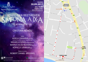 Afis si harta deschiderea stagiunii 2017 - 2018 Filarmonica Arad